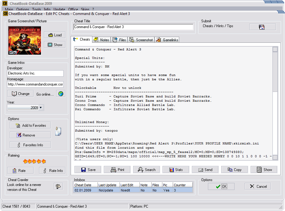 CheatBook-DataBase