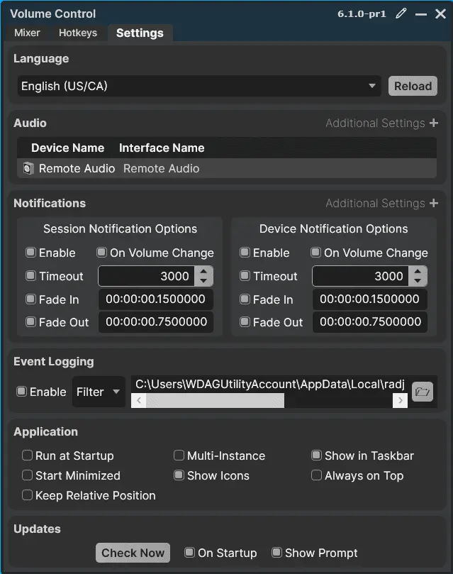 Volume Control